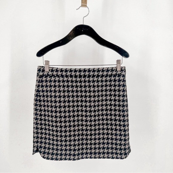 J Crew Wool Blend Dogtooth Skirt